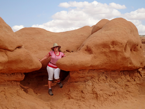 Karen Duquette having fun with the goblins